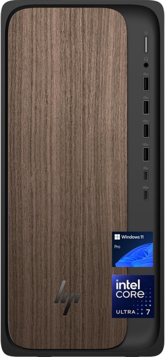 HP 2025 OmniDesk Business Next Gen AI PC Desktop, Intel Core Ultra 7 265, 400 W Power Supply，64GB DDR5 RAM, 1TB SSD, USB-C, Wi-Fi 6,Bluetooth 5.4,Wired KB & Mouse, Windows 11 pro