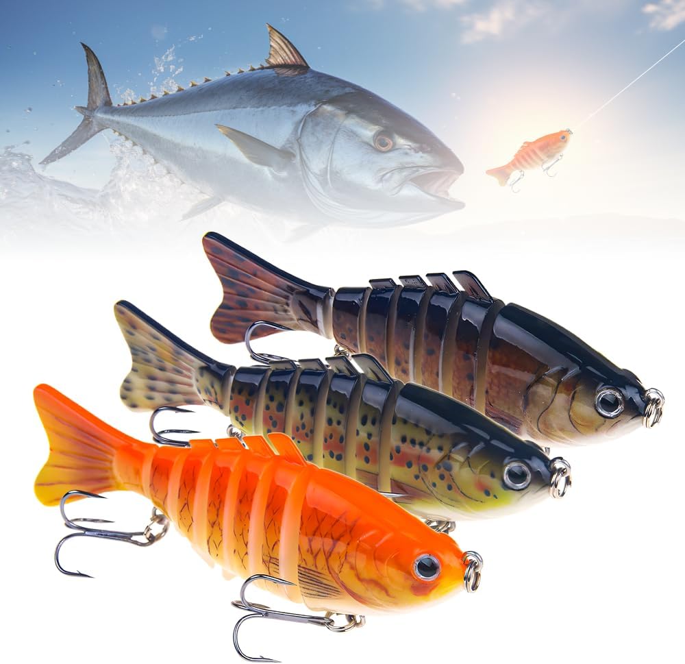 Robotic Fishing Lure, 2026 New 3D Bionic Swimming Bait for Freshwater Saltwater, Fishing Lures for Walleye Trout Bass, Easy Use for Beginners Pros