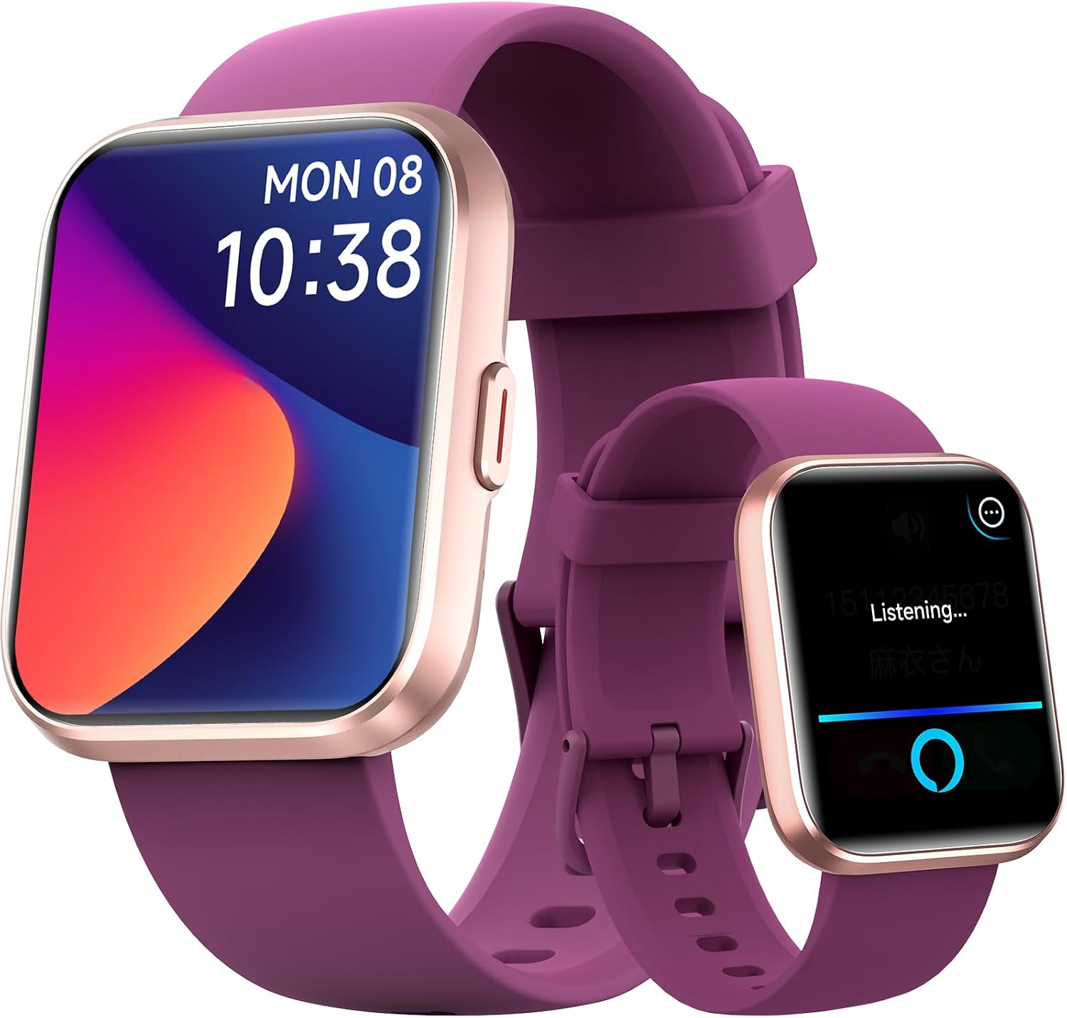 Fitpolo Smart Watches for Men/Women, 1.8” Alexa Built-in Fitness Tracker Watch with Bluetooth Calls, IP68 Waterproof, Heart Rate/Sleep/SpO2/Stress Monitor, 110 Sport Modes for Android & iPhone