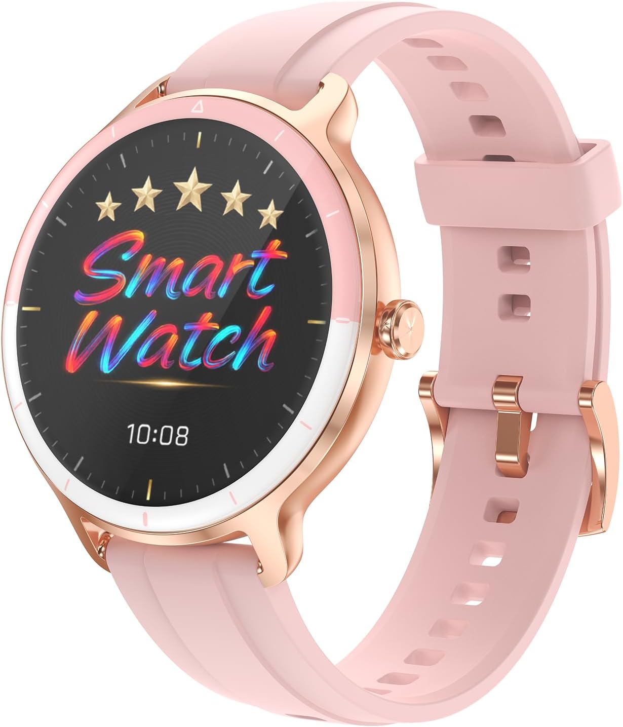 Smart Watch for Women, 36.7g Lightweight Fitness Tracker with Bluetooth Calls & AI Voice, IP68 Waterproof Heart Rate/SpO2/Period Tracker, 100+ Sports Modes Android/iPhone