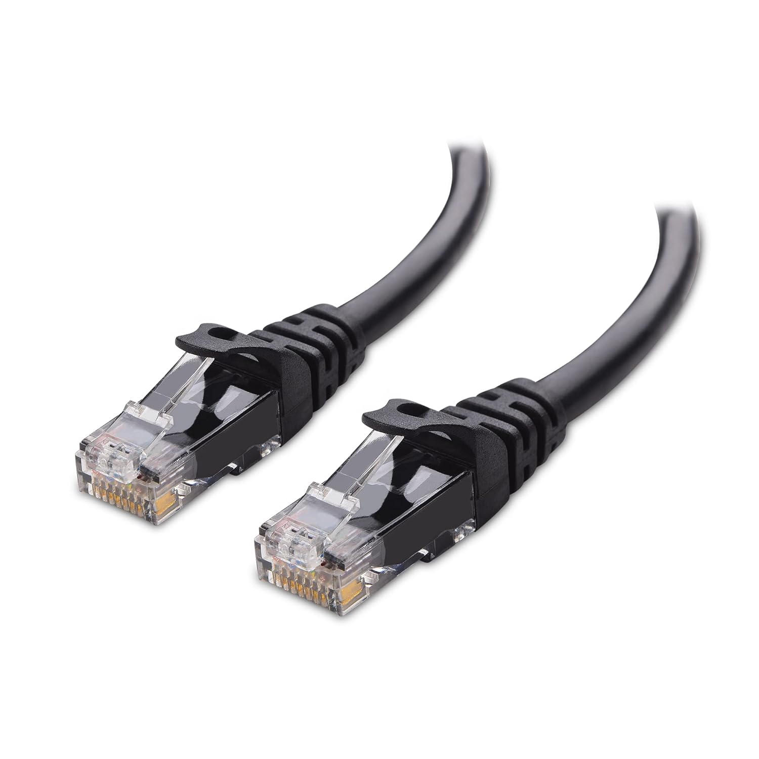 Cable Matters 10Gbps Snagless Cat 6 Ethernet Cable, 25ft, Black | 24 AWG Bare Copper, Gold-Plated RJ45, PoE++, 550MHz Bandwidth, Cat6 Cable, Ethernet Cord