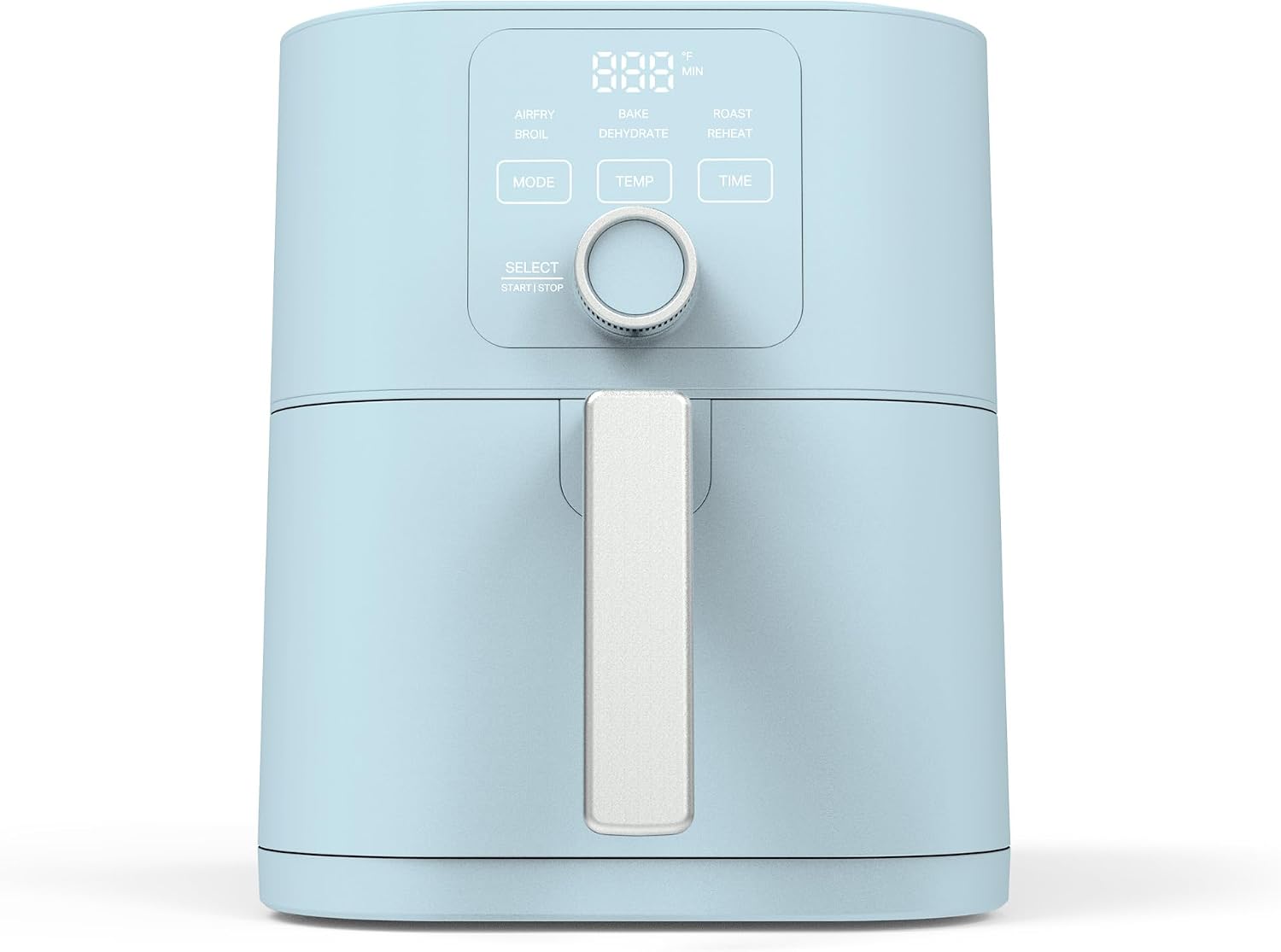 Martha Stewart 6QT Air Fryer, 6-in-1, Bake, Broil, Roast, Air Fry, Dehydrate, Reheat, Ceramic Non-Stick Basket, Crispy Results Fast, 400°F Max Temp, Shake Reminder, Sky Blue