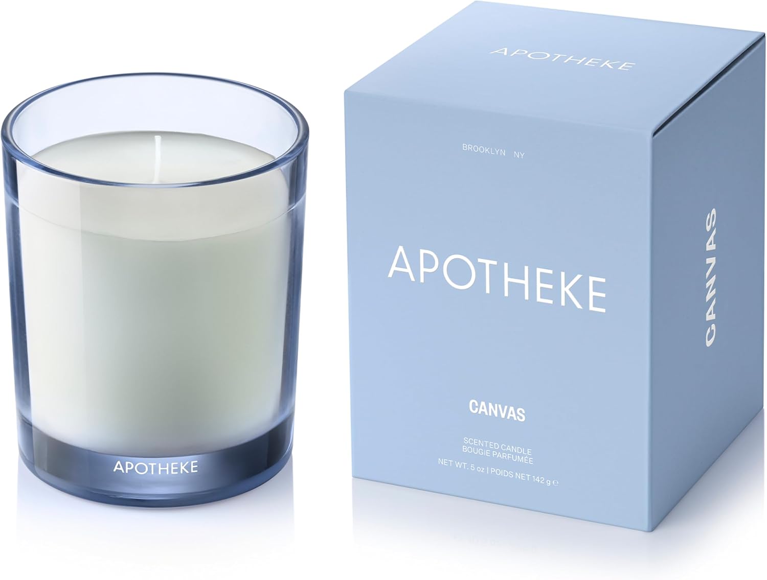 Apotheke Luxury Scented Candles for Home, Canvas – Petite Aromatherapy Jar Candle with Soy Wax Blend