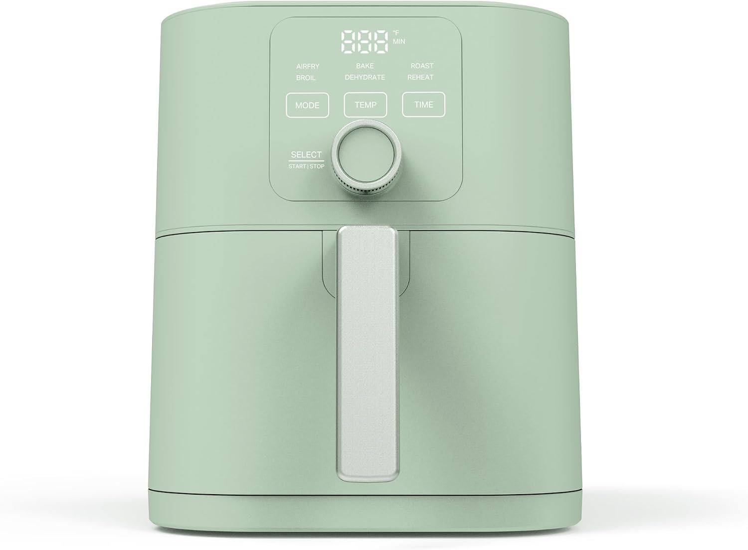 Martha Stewart 6QT Air Fryer, 6-in-1, Bake, Broil, Roast, Air Fry, Dehydrate, Reheat, Ceramic Non-Stick Basket, Crispy Results Fast, 400°F Max Temp, Shake Reminder, Honeydew Green