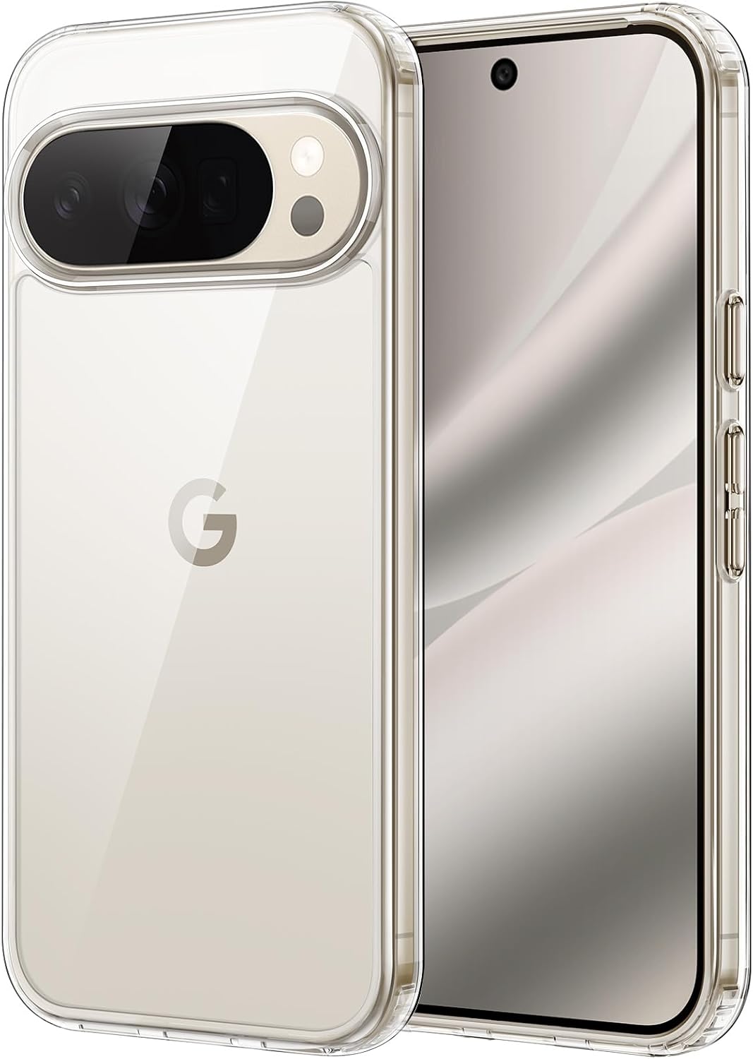 JETech Case for Google Pixel 10 Pro XL 2025, Non-Yellowing Shockproof Bumper Protective Phone Cover, Anti-Scratch Hard PC Back (Clear)