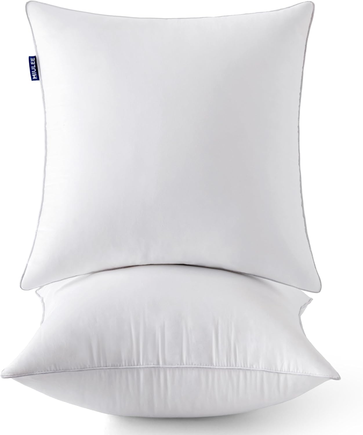MIULEE 24 x 24 Pillow Inserts (Set of 2) -Decorative Throw Pillows with 100% Cotton Covers Square for Sofa Couch