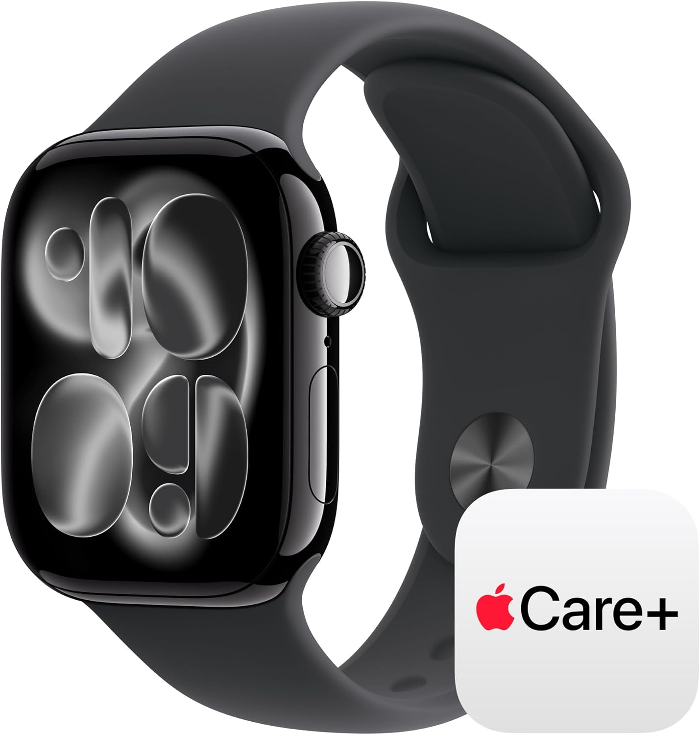 Apple Watch Series 11 [GPS 42mm] Smartwatch with Jet Black Aluminium Case with Black Sport Band – S/M. Sleep Score, Fitness Tracker, Health Monitoring with AppleCare+ (2 Years)