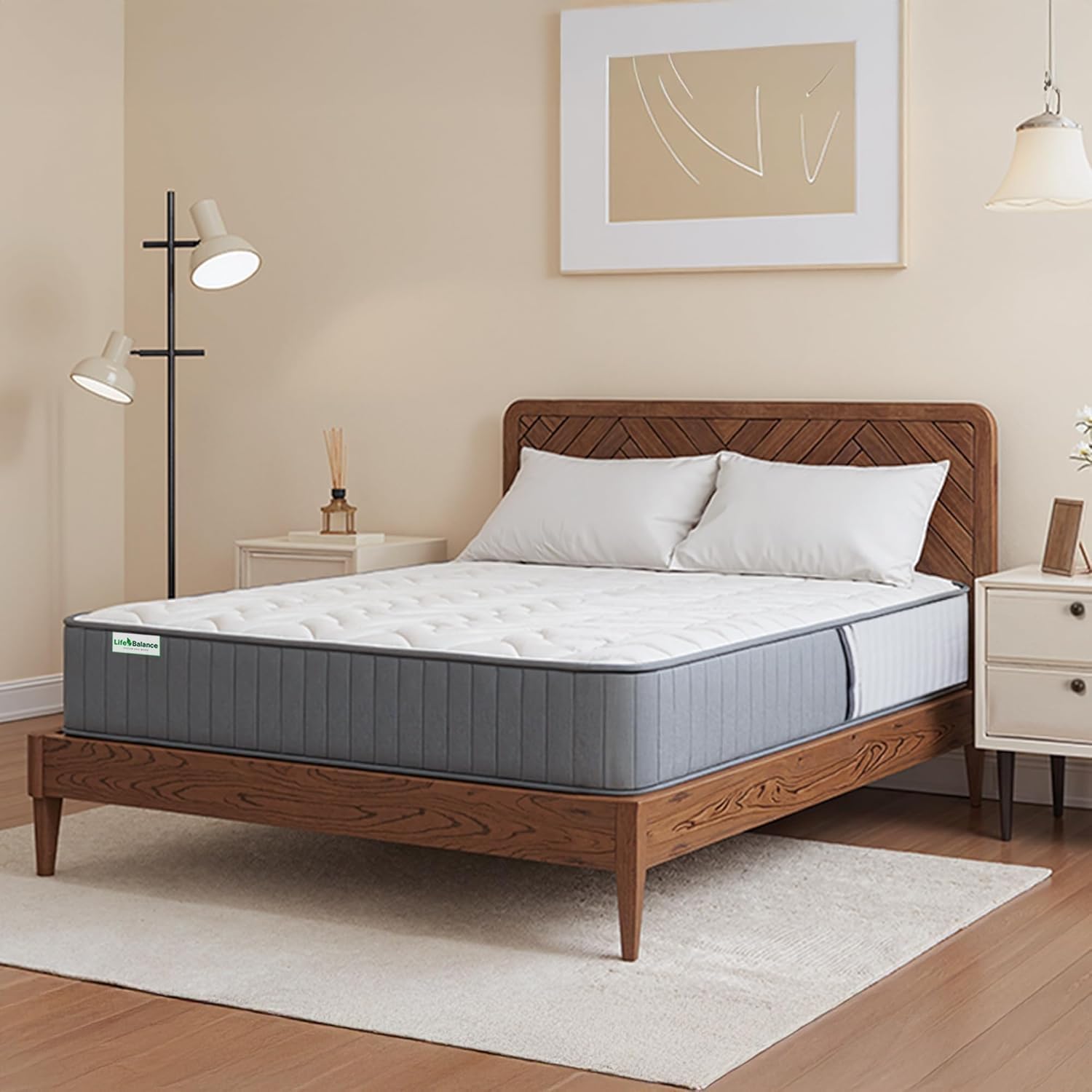 Hybrid Queen Mattress 10 Inch – Made in USA Medium Feel Queen Bed Mattress with Pocketed Coils & Cooling Gel Memory Foam, Reinforced Edge Support, CertiPUR-US Certified, Bed in a Box, SE-10-Q