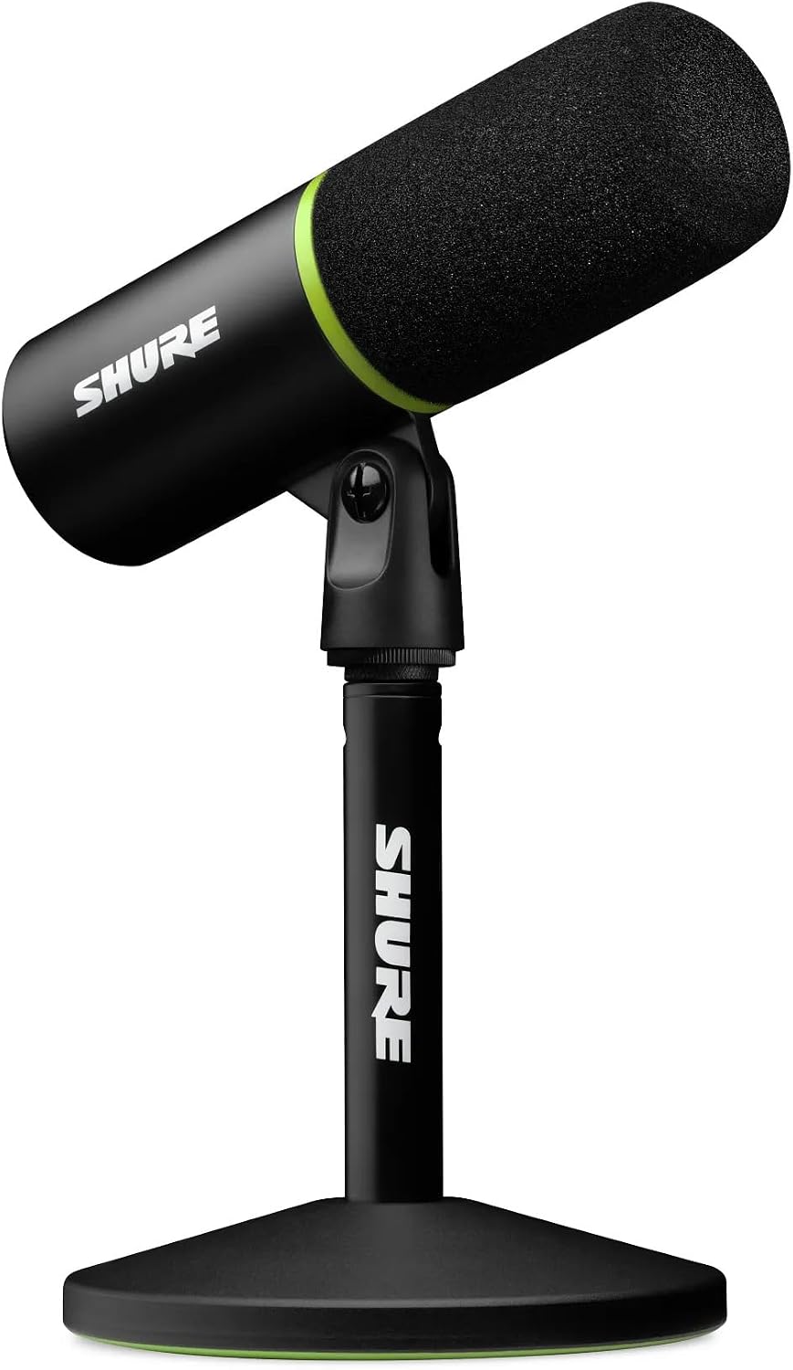 Shure MV6 USB Gaming Microphone for Streaming, Podcasting & Recording – Dynamic USB-C Mic with Voice Isolation, Auto Level Mode, DSP Audio Control & Headphone Monitoring, Black | Voice Isolation, Digital Popper Stopper and Denoiser, 3.5mm Monitoring, Includes Stand and USB-C Cable