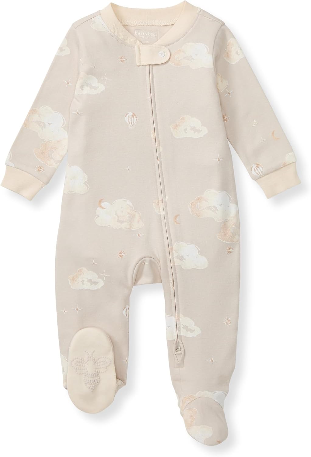 Burt’s Bees Baby Boys’ Organic Cotton, Sleep and Play Footed Pajamas