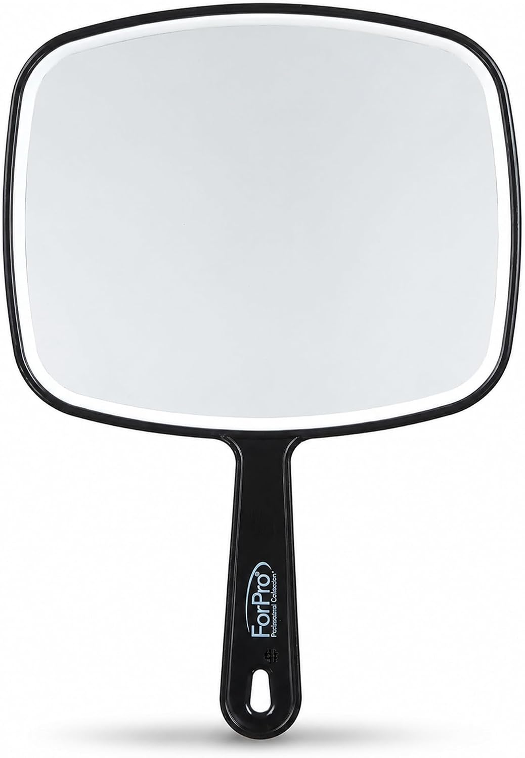 ForPro Hand Mirror with Handle, 9.6″ L x 6.3″ W, Distortion-Free, Black | Multi-Purpose Premium Handheld Mirror with Distortion-Free Reflection