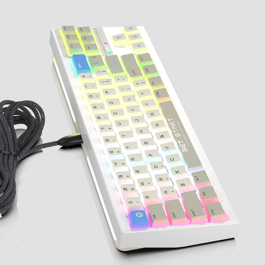 70% Springless TMR Gaming Keyboard,CNC 0.005mm RT Updatable | 8K Polling Rate, 0.0125ms Latency, 0.005mm Precision, 0.001-3.5mm Actuation Travel, RGB Lighting, Gasket-Mount, PC+Mac Ready