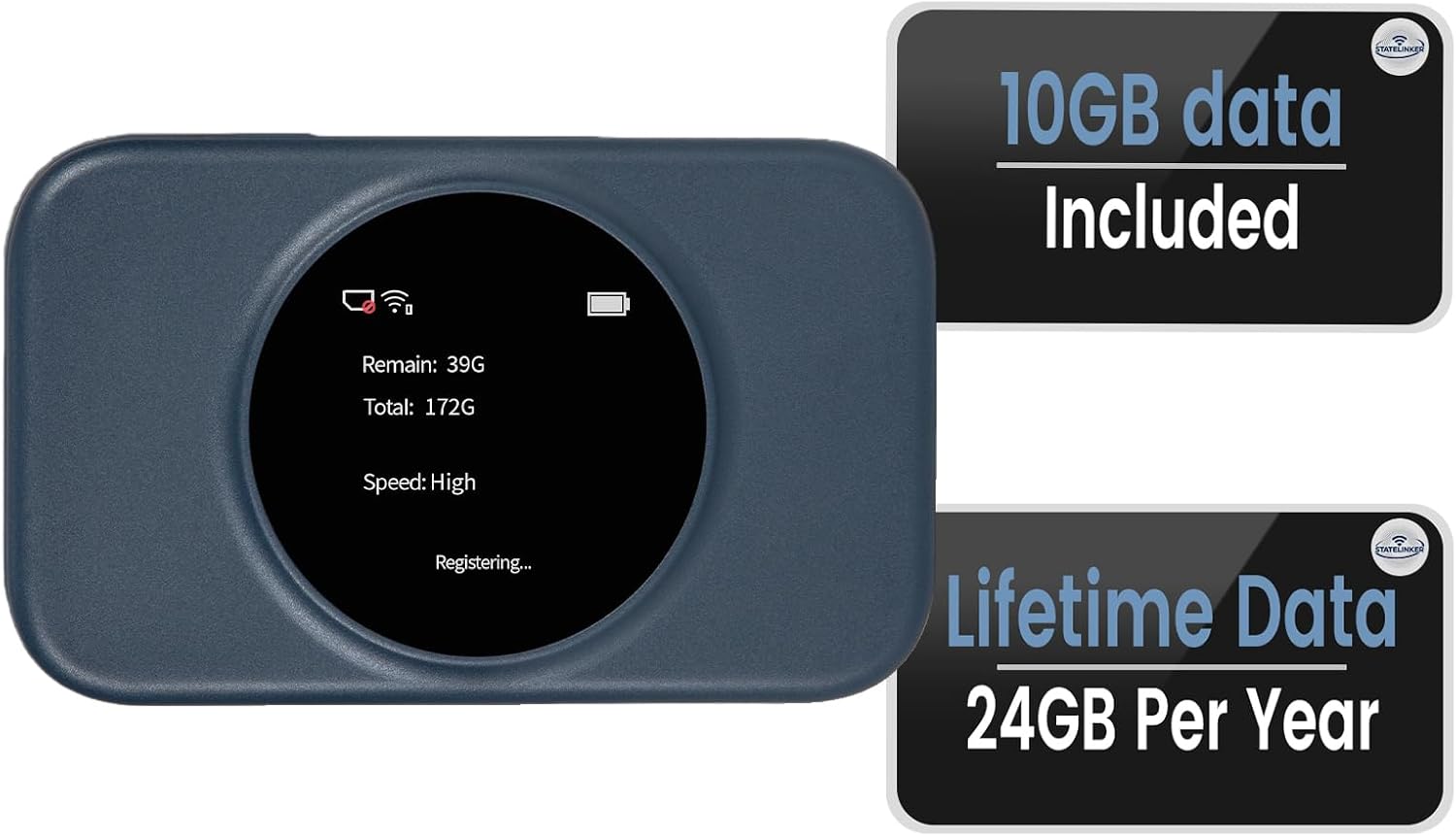 S2 Portable WiFi Hotspot,10GB Free USA Data for 30 Days,No Sim Card Needed,4g LTE Mobile Internet Travel Router for USA,8 Device Connected,High Speed Pocket Hot Spot MiFi Devices