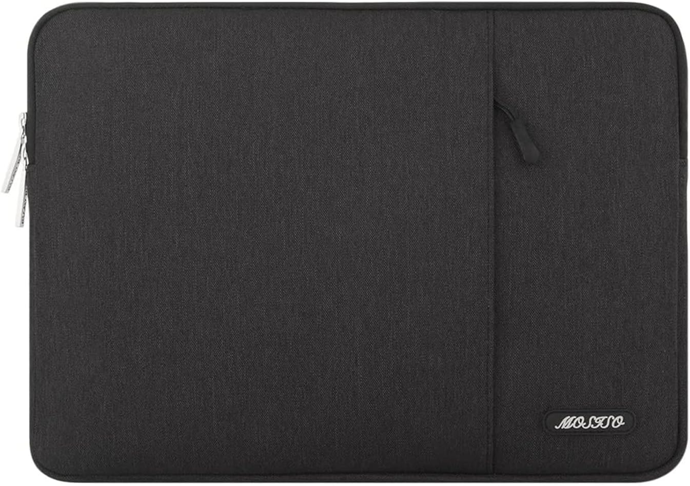MOSISO Laptop Case 16 inch, 15-15.6 inch Laptop Sleeve Compatible with MacBook Pro 16 M5 M4 M3 M2 M1, HP Acer Dell Lenovo ASUS, Polyester Vertical Computer Sleeve Bag with Pocket, Black