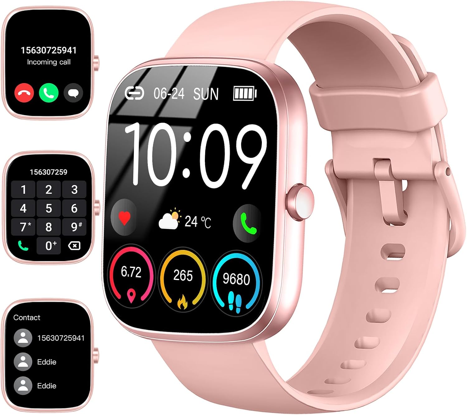 Smart Watch for Women (Answer/Make Call), 1.91″HD Smartwatch with Heart Rate/Sleep Monitor/Pedometer/Calories, 2026 Fitness Watch 110+ Sport Modes IP68 Waterproof Activity Tracker for Android iOS Pink