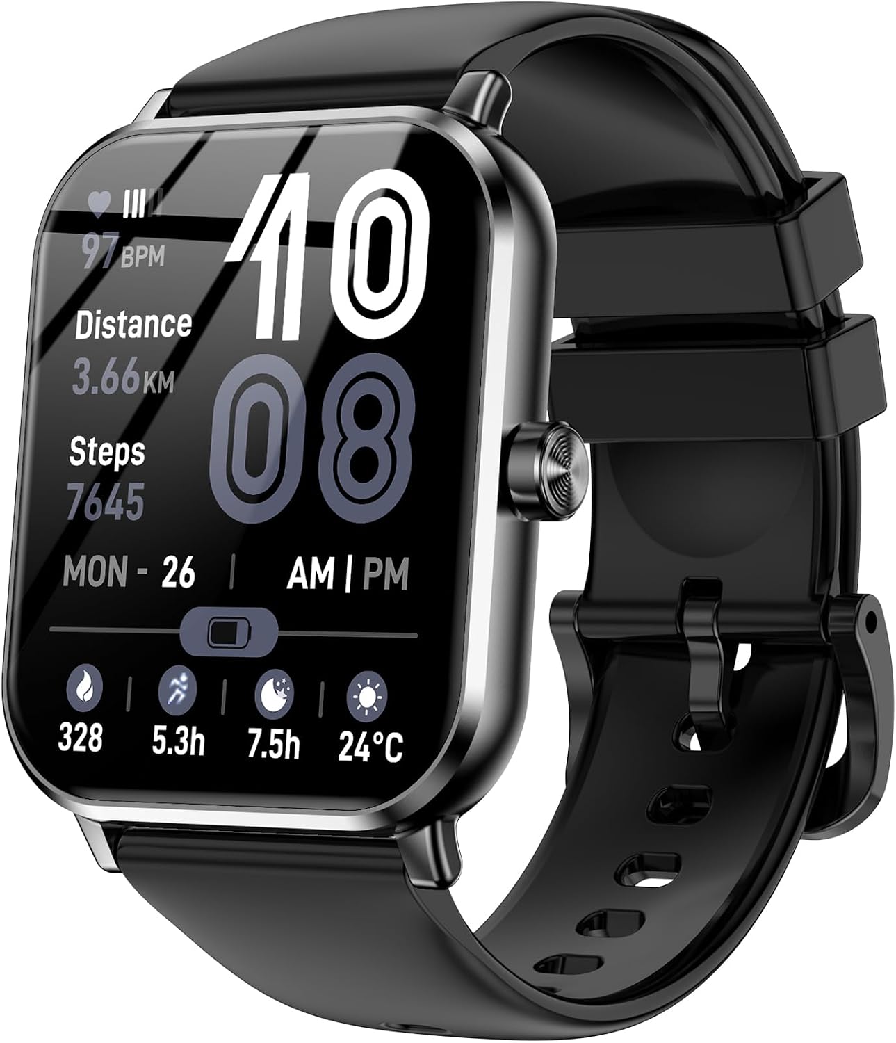 Smart Watch for Men Women, 1.83″ HD Touch Screen Smartwatch with Bluetooth Call, IP68 Waterproof, 130+ Sport Modes Fitness Tracker Heart Rate Sleep Monitor Pedometer, Compatible with Android iPhone
