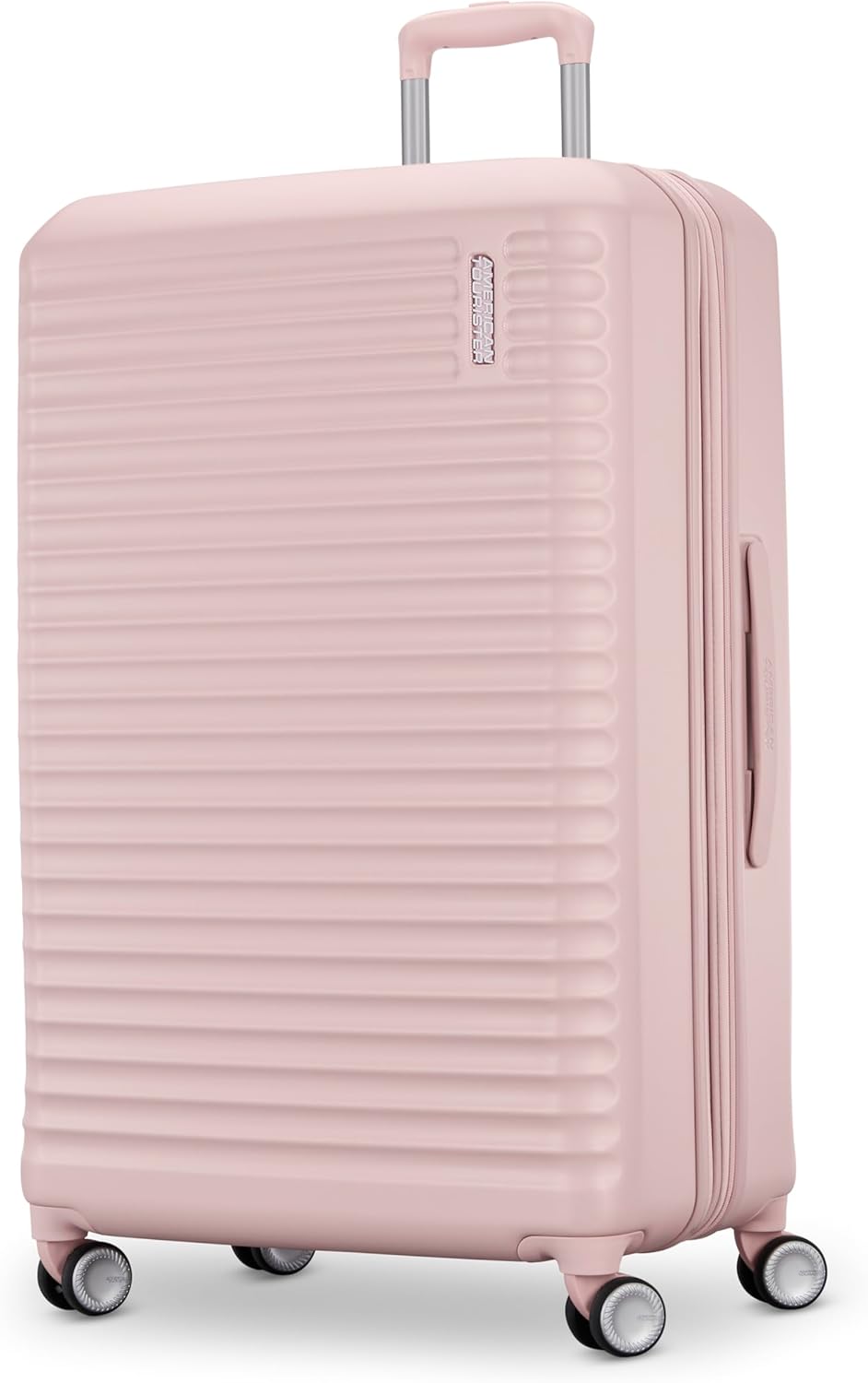 American Tourister Stratum 3.0 Large 28-Inch Spinner, Airline Approved, Durable Hardside Luggage, Expands 1.5″, RightHeight™ Adjustable Handle, Pink Blush