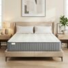 Serene 12 Inch Queen Hybrid Mattress, Premium Cooling Gel Memory Foam & Pocketed Coils for Spine Alignment & Pressure Relief, Medium Firm Feel, Fiberglass-Free, CertiPUR-US Certified, Made in USA