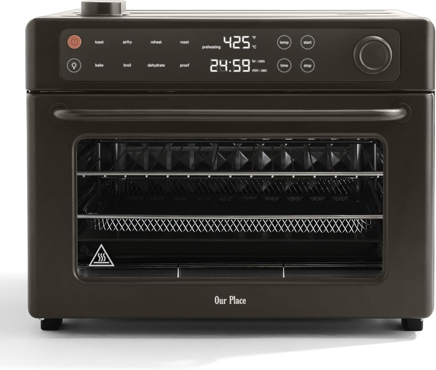 Our Place Wonder Oven Pro | 8-in-1 Digital Air Fryer & Countertop Oven with Basket, Rack, Pan & Tray | 3-Rack, 32 QT Capacity – Air Fry, Toast, Roast, Bake, Reheat, Broil, Proof & Dehydrate | Char