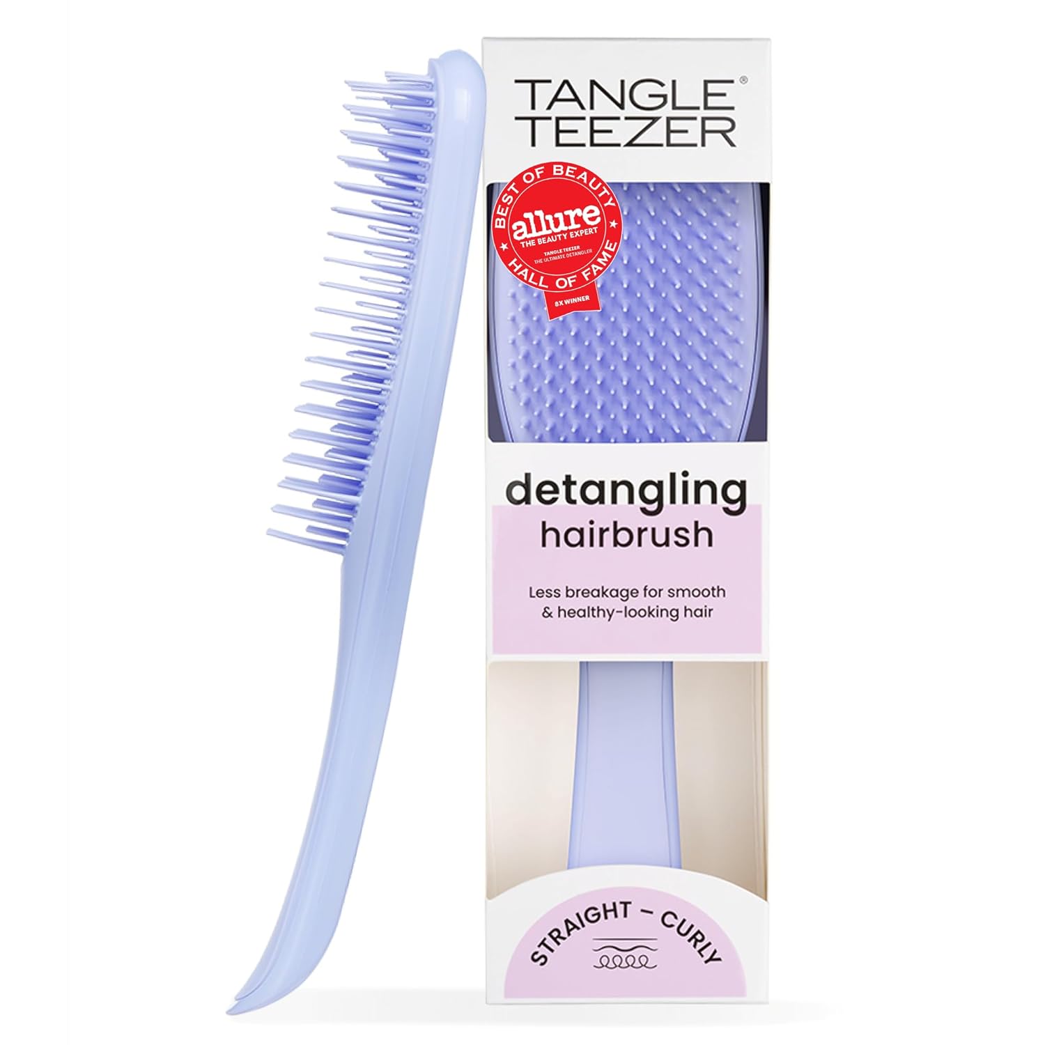 Tangle Teezer Ultimate Detangler Brush for Wet & Dry Hair, Eliminates Knots & Reduces Breakage for Straight to Wavy Hair Types, Sweet Lavender