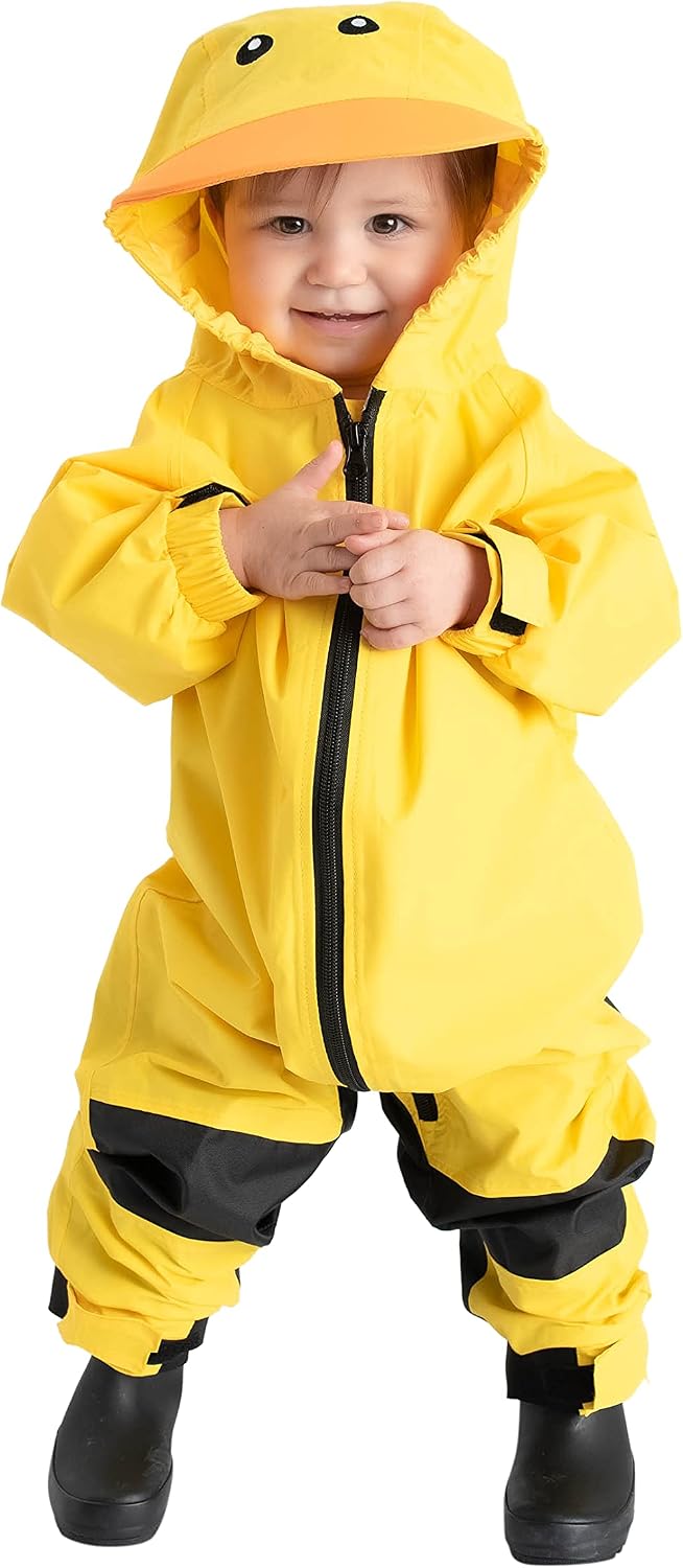 Cuddle Club Kids Toddler Snow & Rain Suit – Muddy Buddy Waterproof Coverall One Piece Weather Resistant Baby Jacket