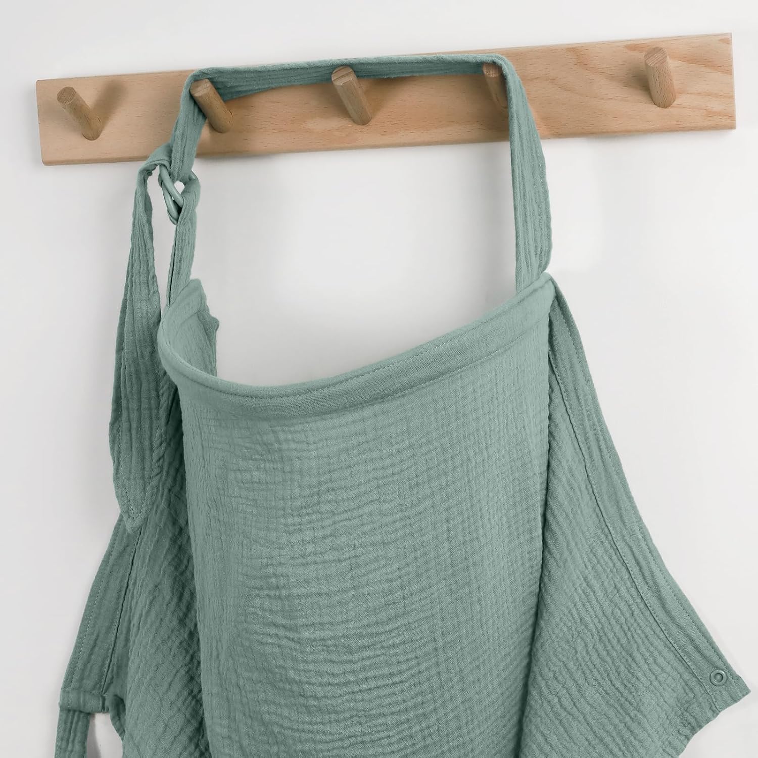 Blissful Diary Muslin Nursing Cover Roman Green and Baby Diaper Caddy Organizer Bundle