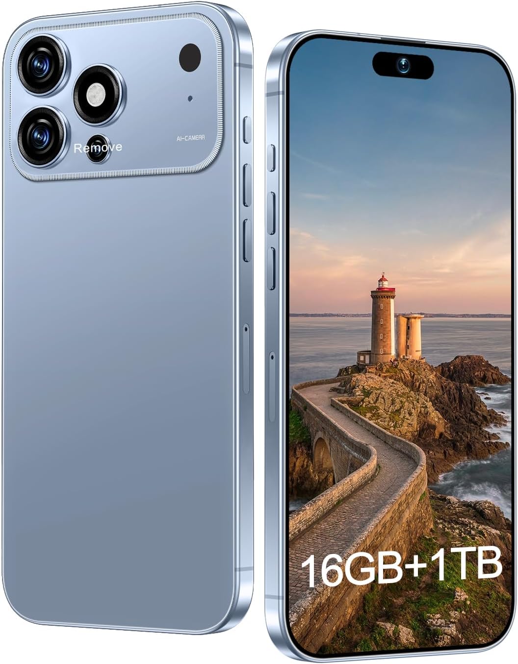 BDWJW 17PROMA X – 16GB+1TB Snapdragon8 Gen3 Android 15 5G Dual SIM 6.99″ 68+108MP 7000mAh Battery – High-Performance Smartphone with Unbeatable Value (Blue)