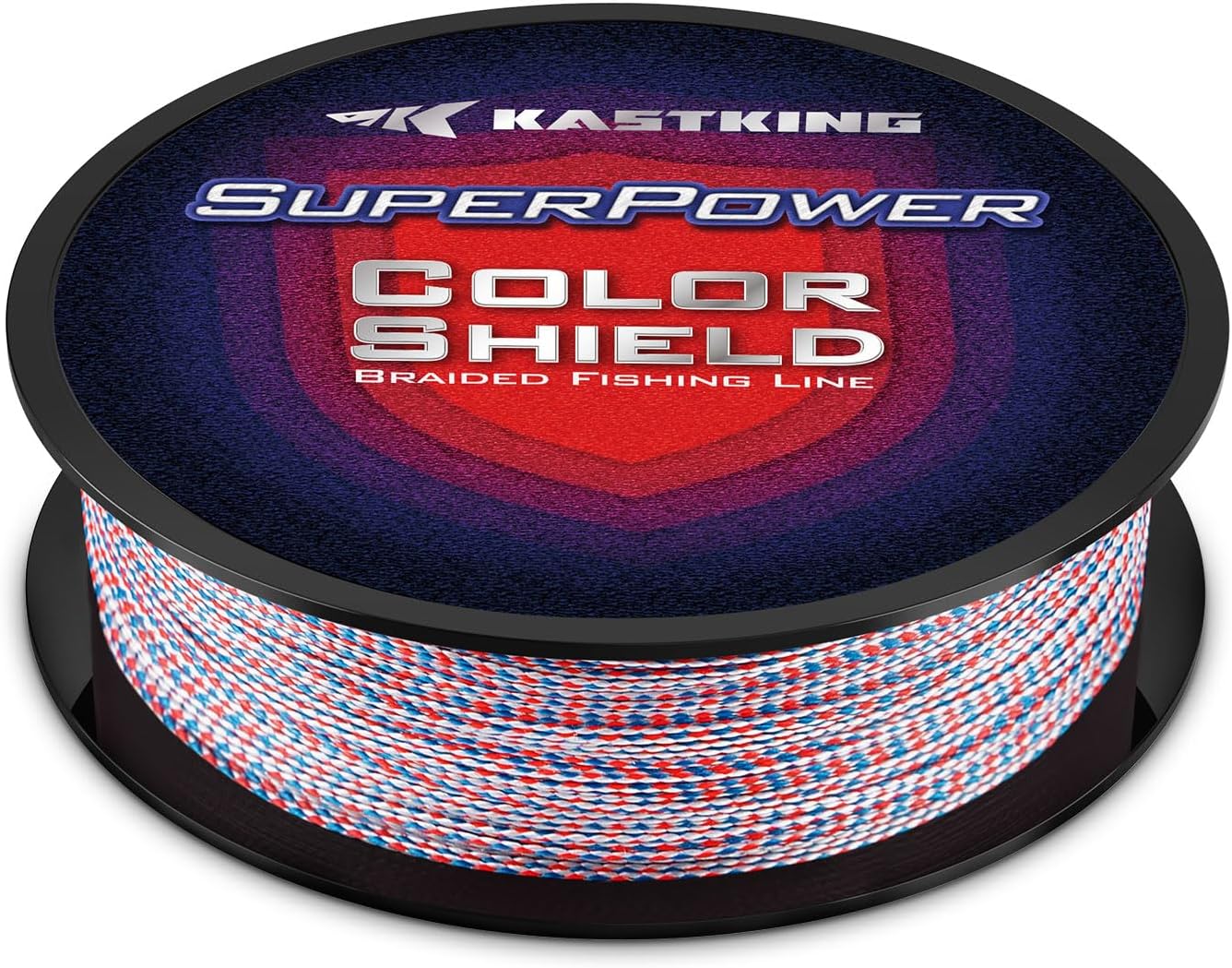 KastKing Superpower ColorShield Braided Fishing Line – Colorfast Braided Line, 100% Solution Dyed UHMWPE Fiber, Smooth & Strong Superline, Near Zero Stretch, Sensitive, High Abrasion Resistance