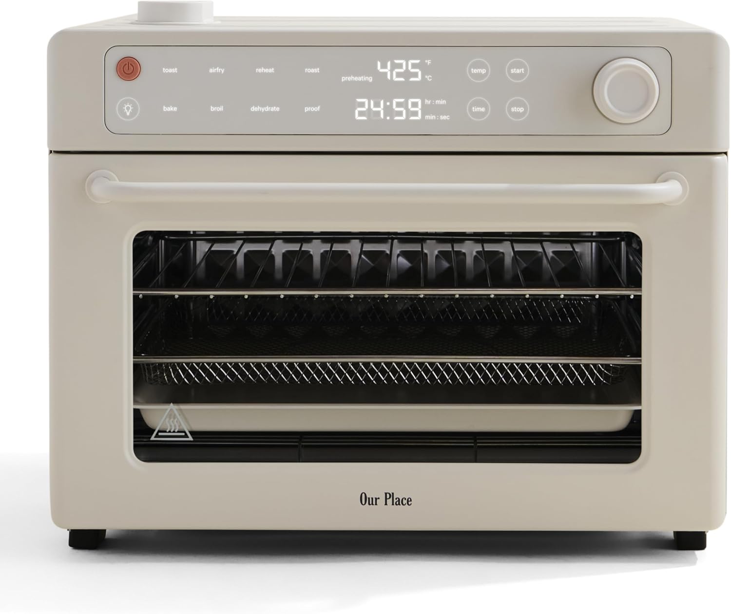 Our Place Wonder Oven Pro | 8-in-1 Digital Air Fryer & Countertop Oven with Basket, Rack, Pan & Tray | 3-Rack, 32 QT Capacity – Air Fry, Toast, Roast, Bake, Reheat, Broil, Proof & Dehydrate | Cream
