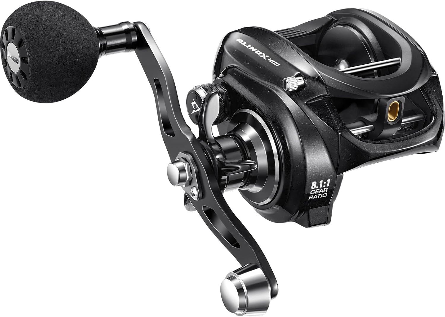 Piscifun Alinox 400 Baitcaster Fishing Reel, 38Lbs Max Drag Aluminum Alloy Frame Baitcasting Reel, Available in 6.6:1/8.1:1 Gear Ratio, Freshwater and Saltwater Low Profile Casting Reel for Musky
