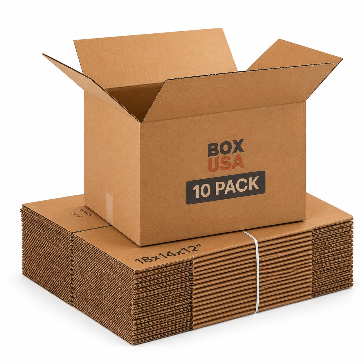 BOX USA Moving Boxes Medium 18″L x 14″W x 12″H 10-Pack | Corrugated Cardboard Box for Shipping, Mailing, Packing, Packaging and Storage 18x14x12