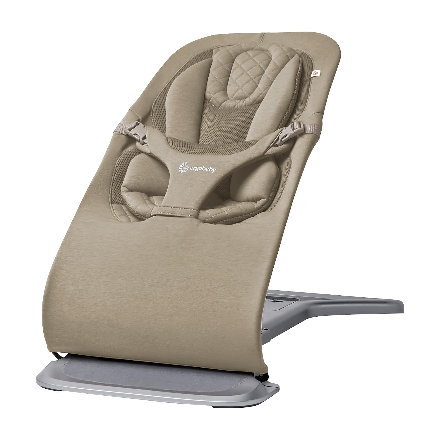 Ergobaby Evolve 3-in-1 Bouncer Seat for Babies and Toddlers 5.5-25lbs – Multi Position Baby Rocker Seat with Adjustable Heights, Secure Harness, Newborn Insert – Soft Olive