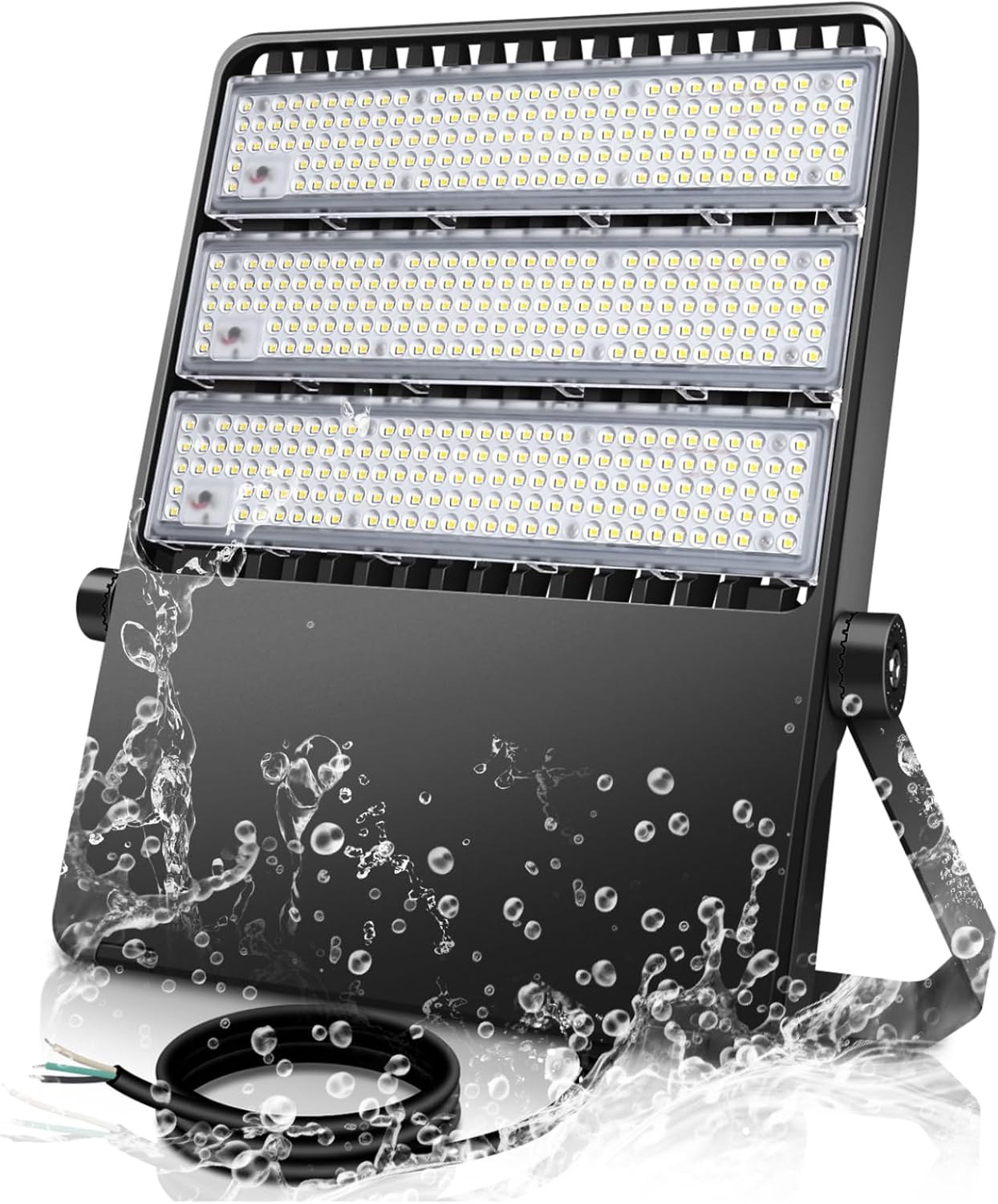 360W LED Stadium Flood Light for Parking Lot & Sports Arena | 58000LM Super Bright,5000K 110-277V IP65 Waterproof Commercial Outdoor Security Lighting,Yoke Mount Fixture