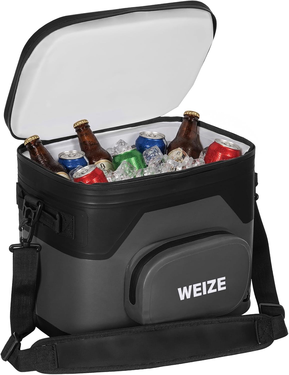 WEIZE 18 Can Soft Cooler,Insulated Leak-Proof Waterproof Lunch Bag, Portable Ice Chest Box, 24HR Cold Retention Soft Cooler for Beach, Drink, Beverage, Travel, Camping, Fishing,Picnic, Car
