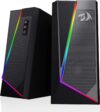 Redragon GS520 Wired 2.0 Channel Stereo Sound Desktop RGB Computer Speakers | Enhanced Auido Quality, Plug & Play USB Powered PC Gaming Speaker, 6 Colorful Backlight Modes, Easy-Access Volume Control