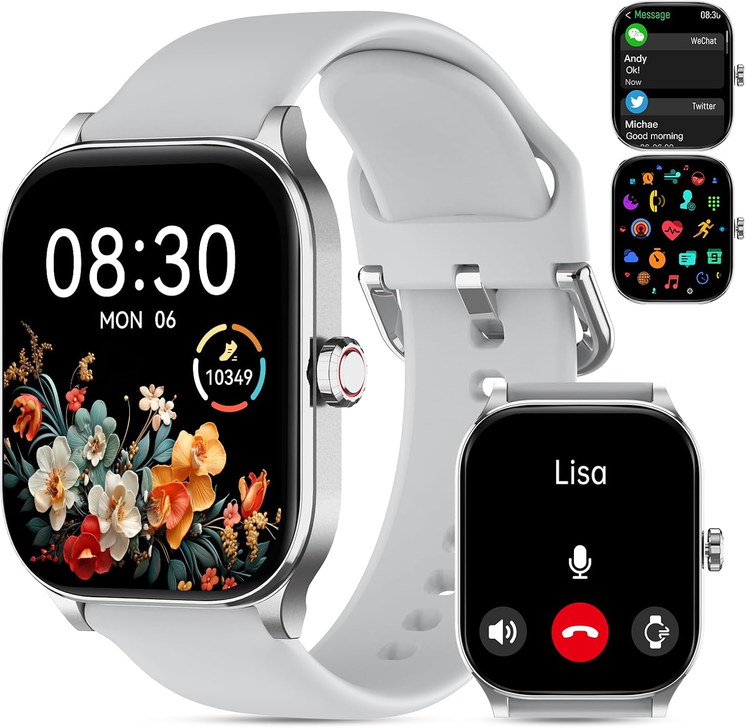 Odsslgw Smart Watch for Women Men(Answer/Make Call), Smartwatches with Heart Rate/SpO2/Sleep/Stress Monitor, IP68 Waterproof Activity Tracker for Android iPhone, 100+ Sports Fitness Watches