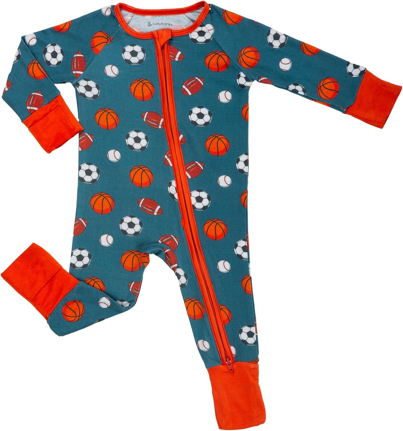 LollyBanks Baby Pajamas, Long Sleeve Baby Romper with 2-Way Zipper, 95% Viscose from Bamboo and 5% Spandex, Infant Sleepers