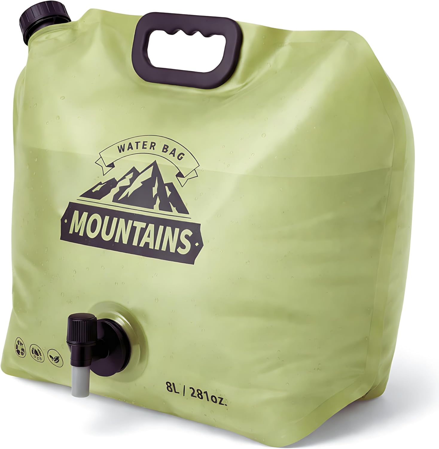 Camping Water Container 2 Gallon Collapsible Water Jug with Spout – Reusable Plastic Flasks, Foldable Empty Gallon Jug for Water Storage, Water Bag for Outdoor Hiking Emergency Prep (1 Pack)