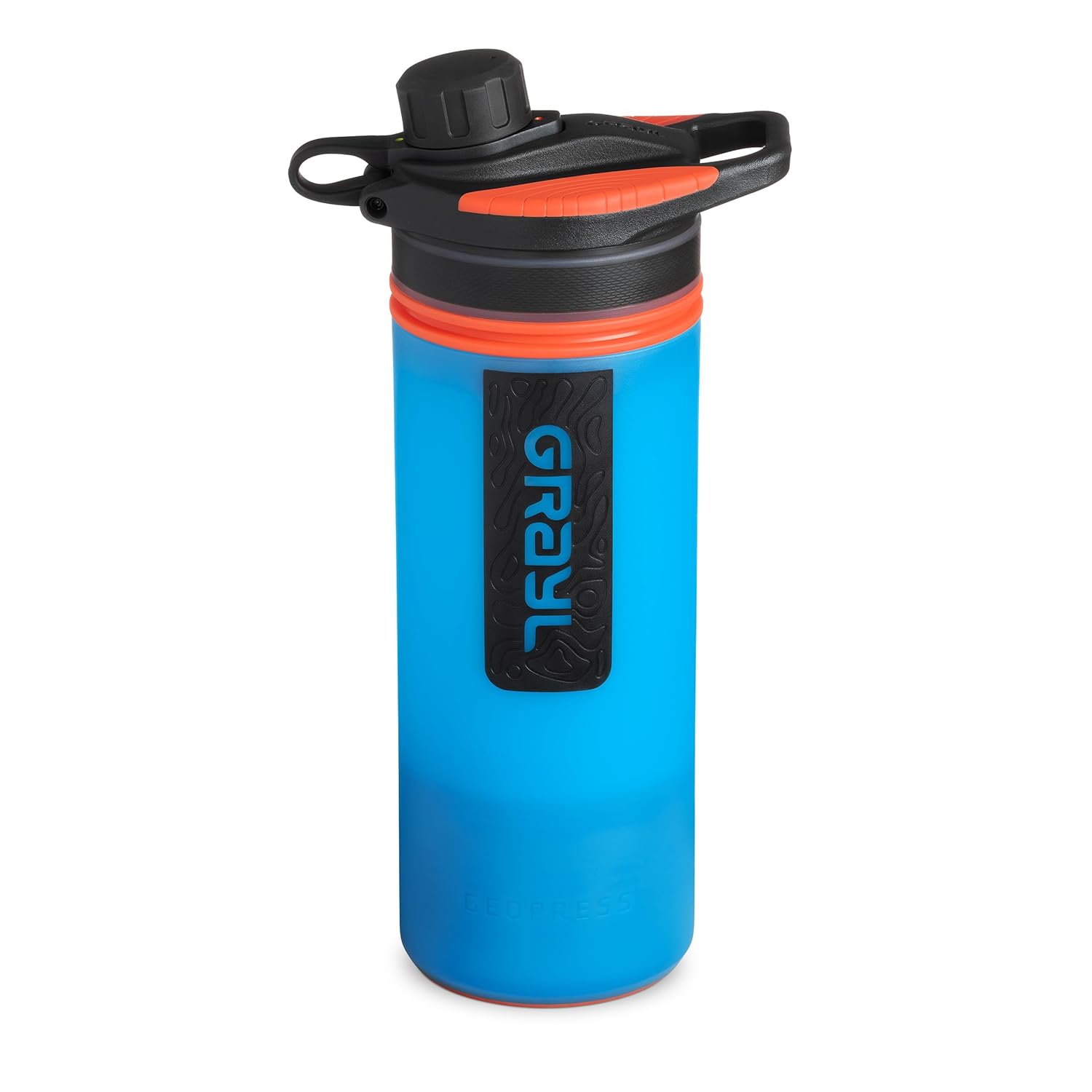 GRAYL GeoPress 24 oz Water Purifier Bottle – Filter for Hiking, Camping, Survival, Travel (Bali Blue)