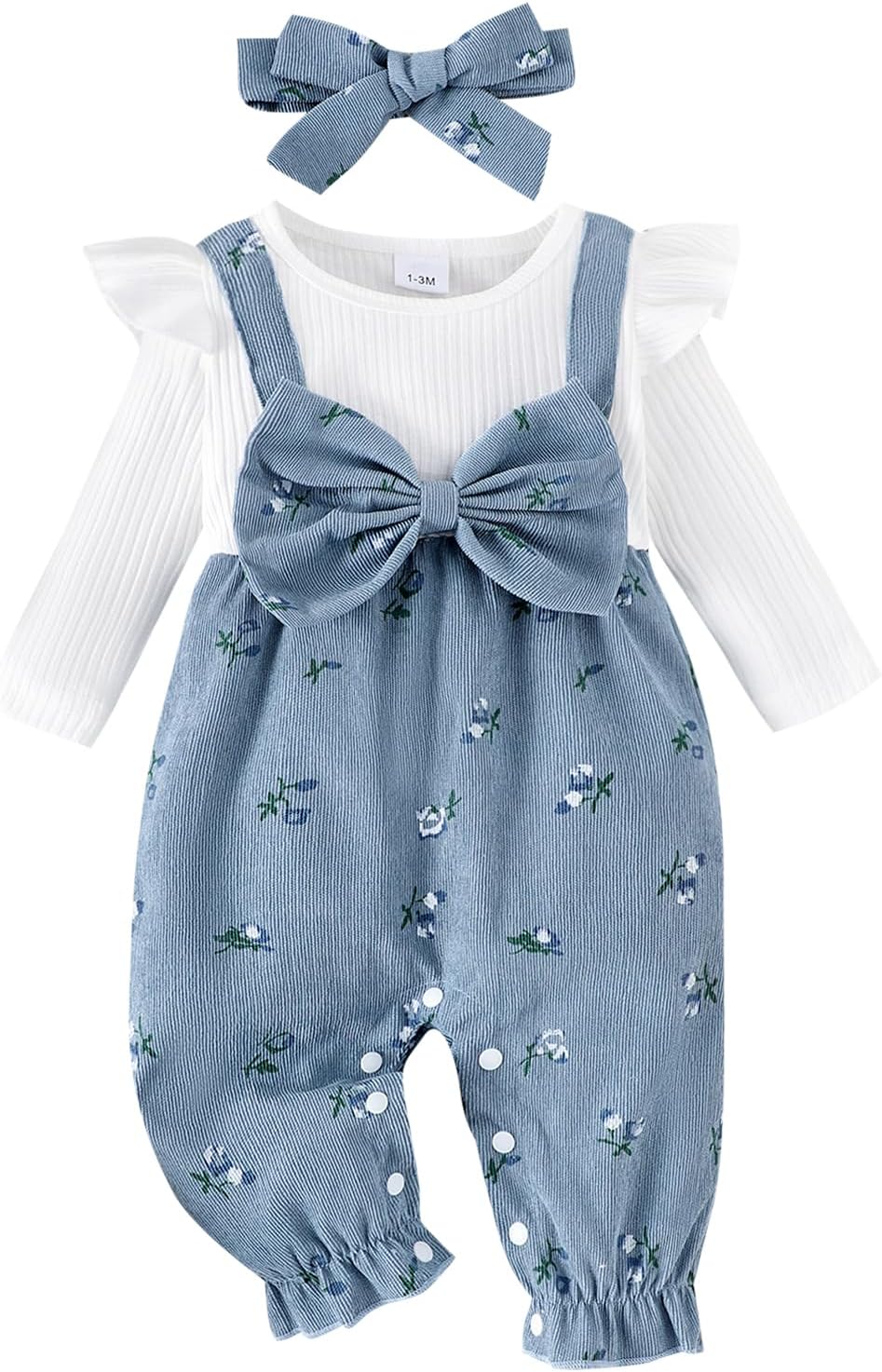 YINGISFITM Newborn Baby Girl Clothes Long Sleeve Fack Two Piece Romper | Fall Baby Girl Clothes One Piece Gingerbread Man Jumpsuit Warm Cute Romper Baby Girl Winter Outfits 0 3 6 9 12 18 Months