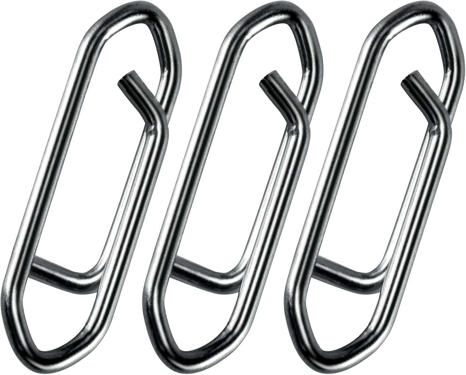 Alwonder 50-Pack Fishing Power Speed Clips, High Strength Stainless Steel Speed Clip for Fishing Lure Quick Change, Freshwater Saltwater Crankbait Popper Lures Quick Snap Connector Tackle