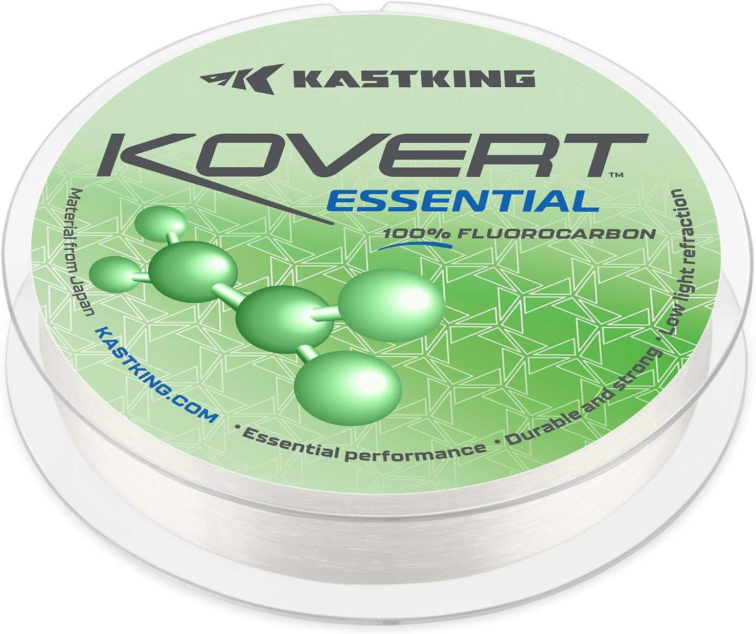 KastKing Kovert 100% Fluorocarbon Fishing Line – Clear Fishing Leader, High Sensitivity, Strong Knot Strength, Shock & Abrasion Resistant, Extreme Clarity, Ultra-Low Visibility, Fast Sinking