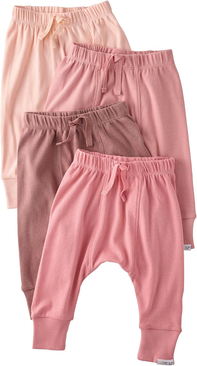 Jordan 4-Pack Jogger Baby & Toddler Pants 100% Organic Cotton Bottoms for Boys & Girls​