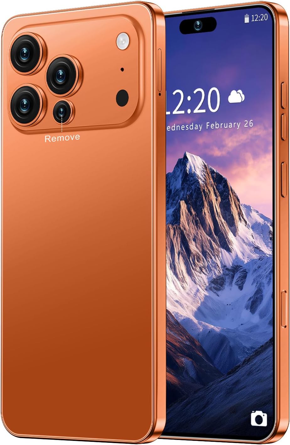 SZV 17 PM 12+512GB Smartphone Unlocked Cell Phone,6.99″ HD Screen Android 15 Battery 7000mAh Unlocked Phone,Face ID/Fingerprint Button Unlock/Photos/Dual SIM/5G/GPS (Orange)