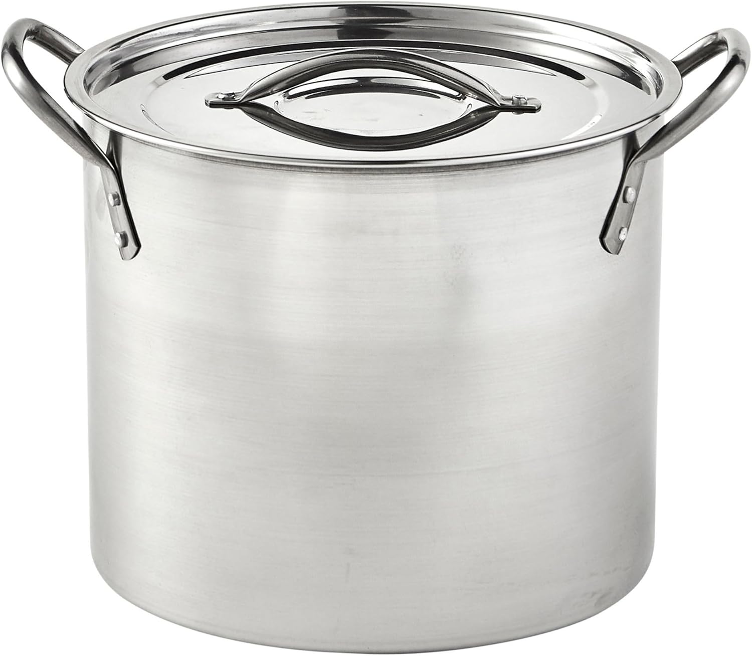 IMUSA Stainless Steel Stock Pot with Lid, 20 Quart, Silver | Mirror-Polished Finish, Riveted Side Handles, Retains Heat and Moisture, Ideal for Broths, Soups, Stews, And More