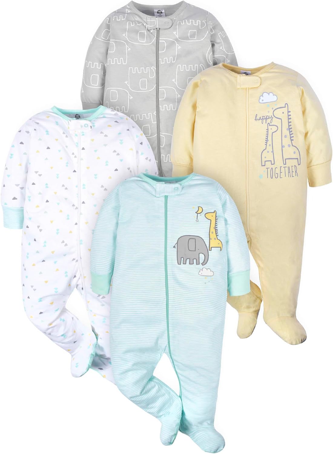 Gerber Baby Girls 4-Pack Sleep ‘N Play Footie