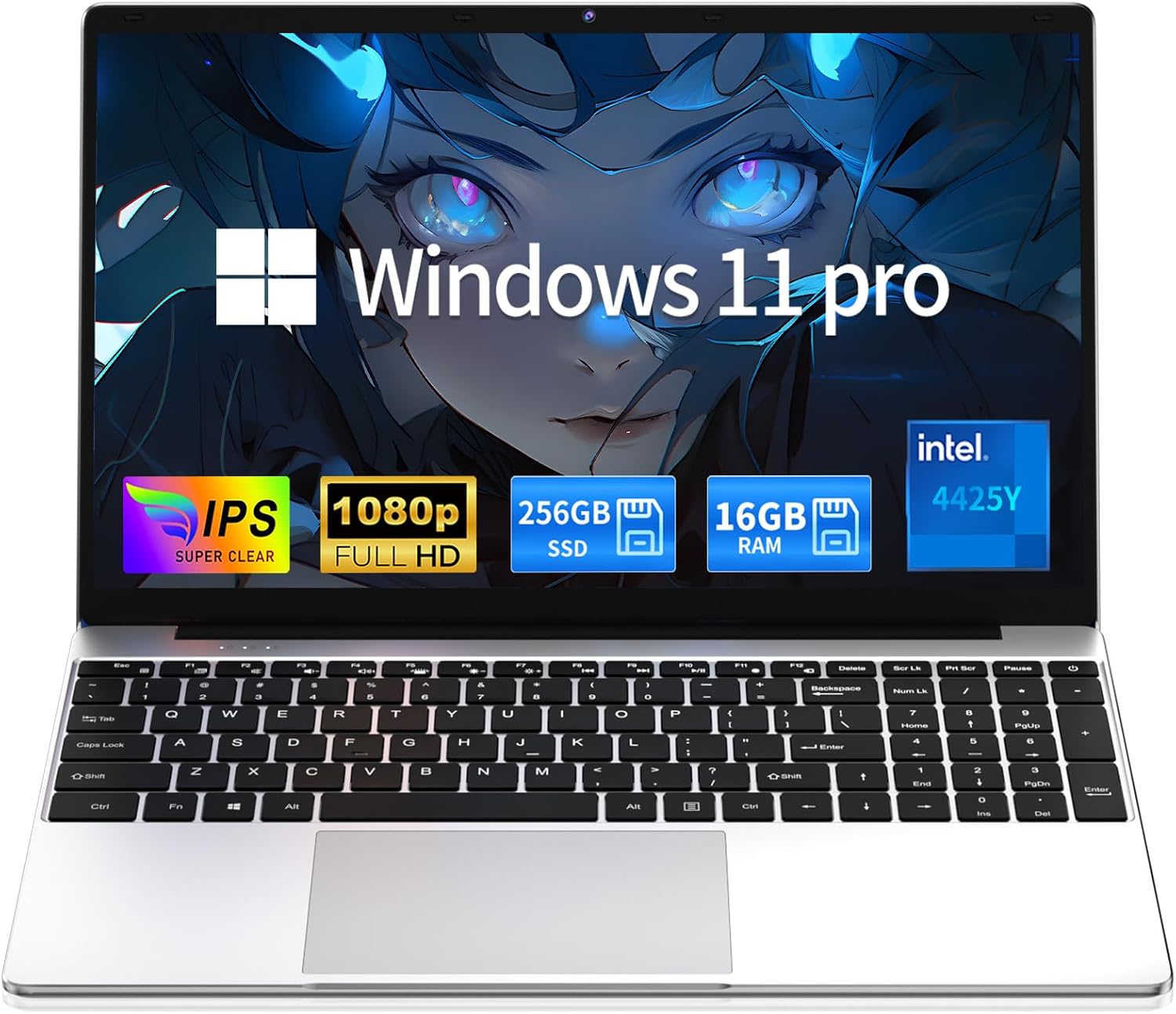 MOONFISH 2026 Laptop Computer Window 11 Pro, 15.6 Inch Lap Top, 16GB RAM 256GB SSD Trational PC Notebook, Office 365, Business, School, Work, Student, Kids
