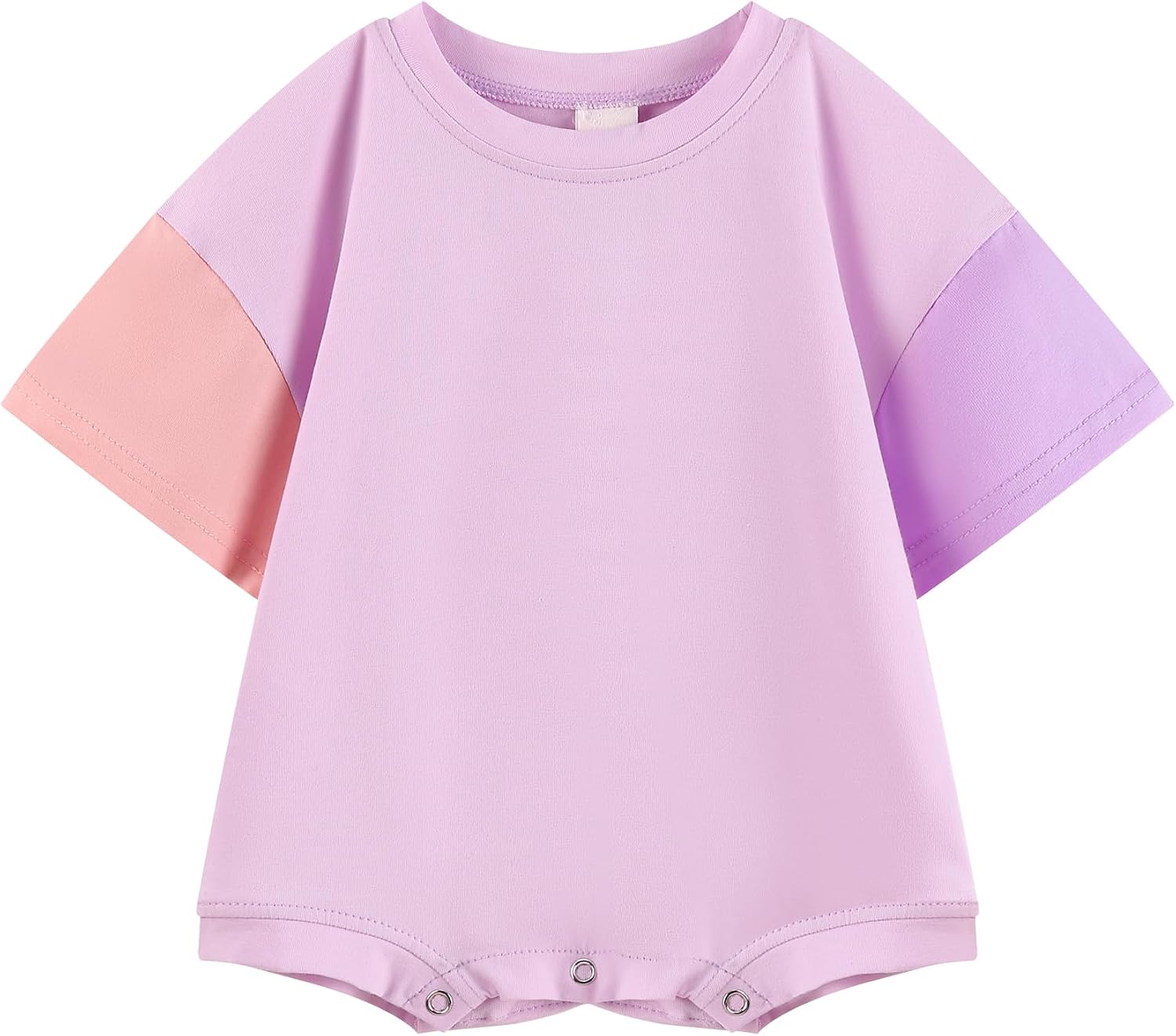 Bafeicao Baby Boy Girl Bubble Romper Color Block Short Sleeve T Shirt Newborn Summer Bodysuit