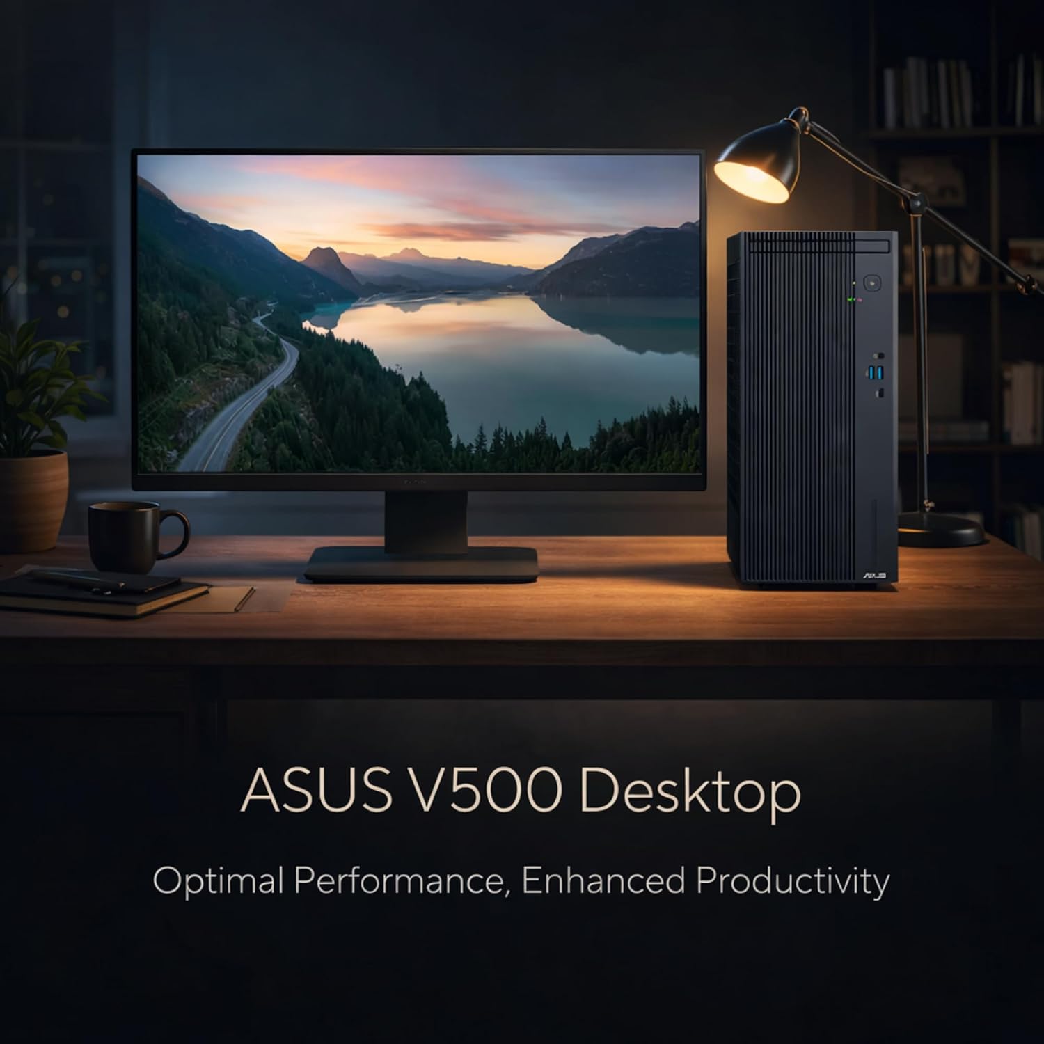 ASUS V500 Business Tower Desktop Computer • 10-core Intel Core i7-13620H Processor • 32GB DDR5 • 1TB SSD • Office 365 for The Web • HDMI + DisplayPort, Wi-Fi 6 • Wired Keyboard & Mouse • Windows 11