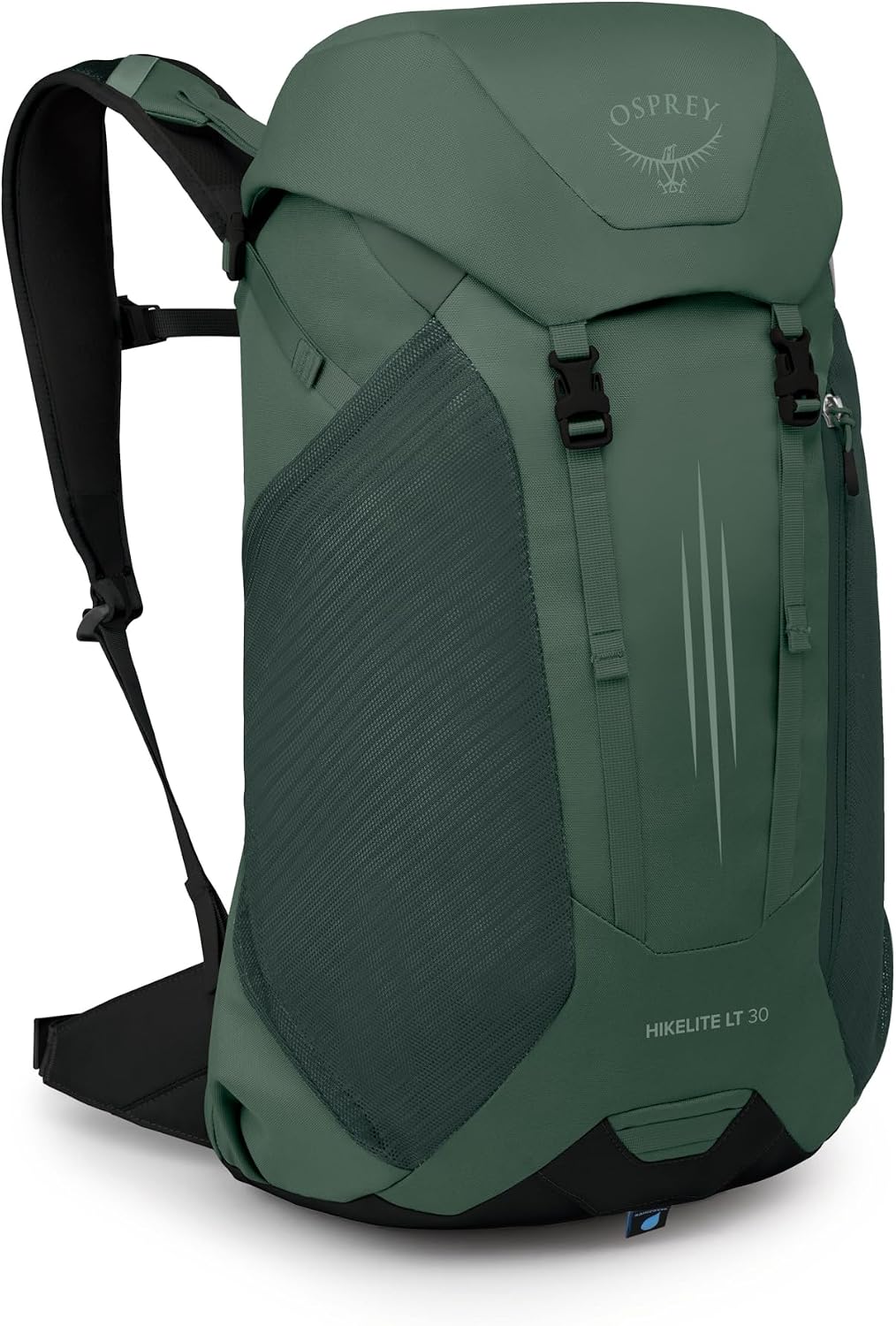Osprey Hikelite LT 30L Hiking Backpack – Lightweight Travel Daypack with Rain Cover for Men and Women, Tundra Green